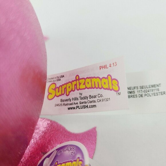 Suprizamals Baby Nadia Narwhal 7 in Plush Shiny Pink Stuffed Animal Series 2 Toy - Picture 5 of 10